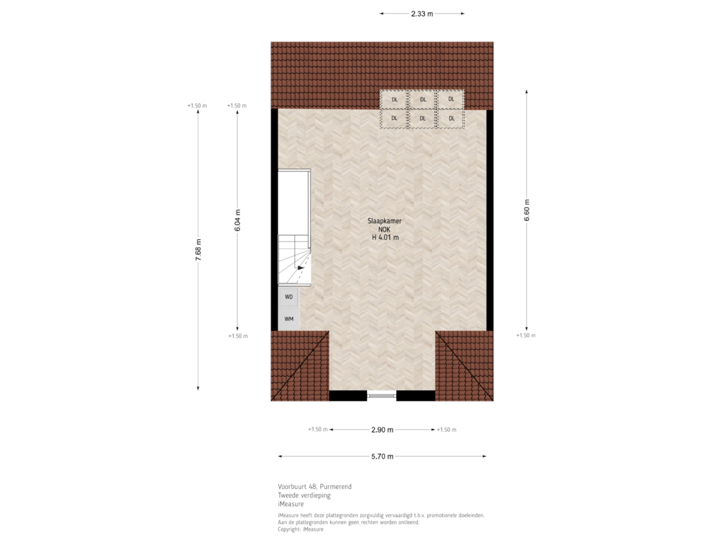 Bekijk plattegrond van 2e verdieping van Voorbuurt 48