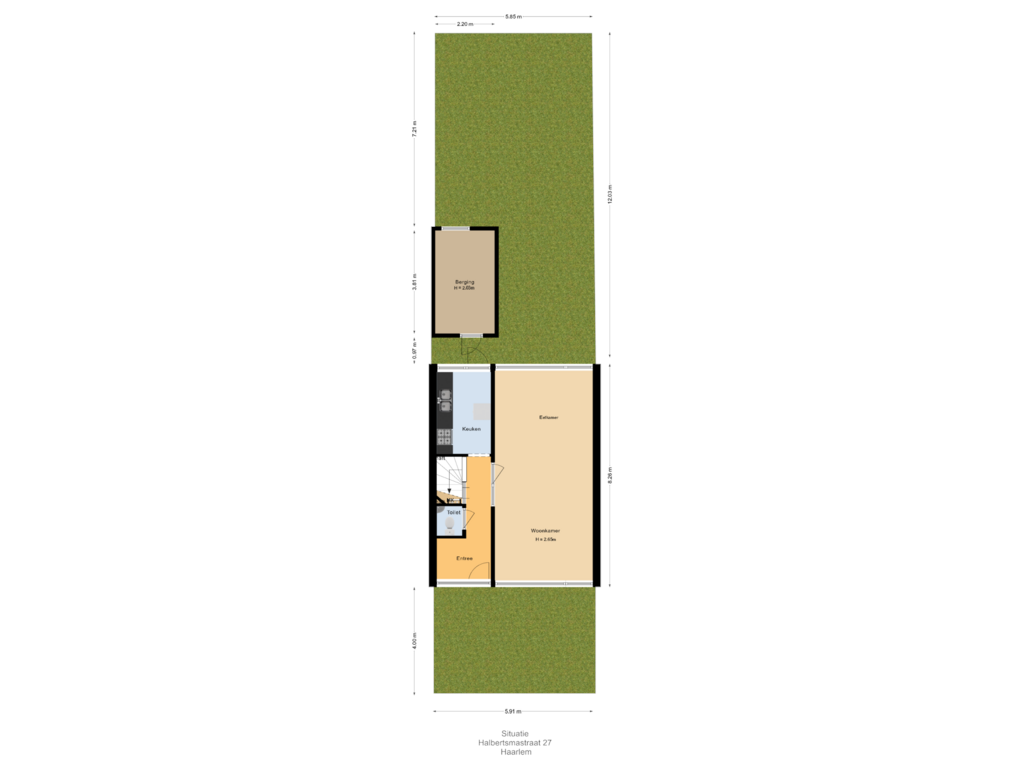 Bekijk plattegrond van Situatie van Halbertsmastraat 27