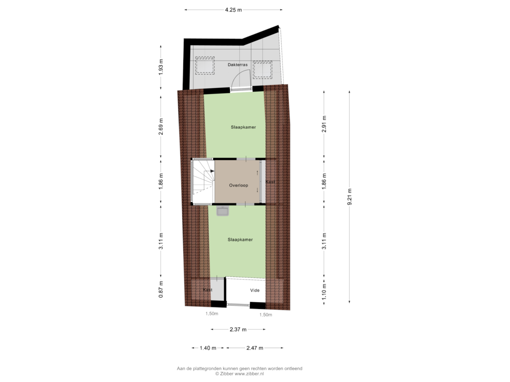 Bekijk plattegrond van Eerste Verdieping van Hoogstraat 93