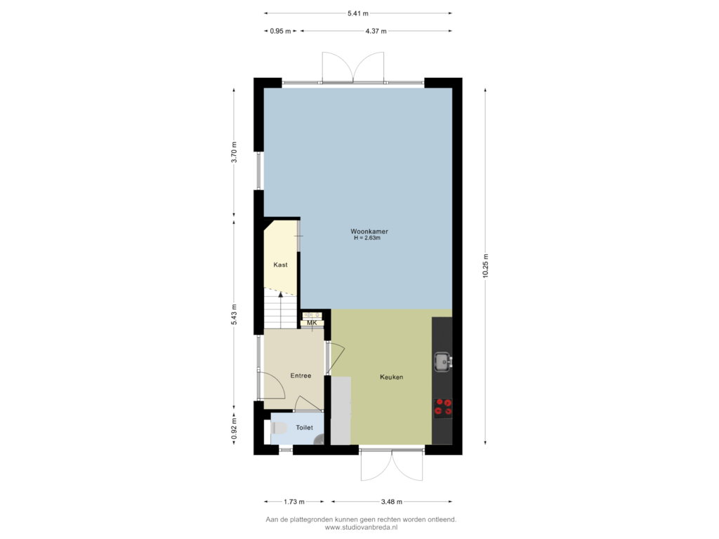 Bekijk plattegrond van Begane grond van de Dinkel 16