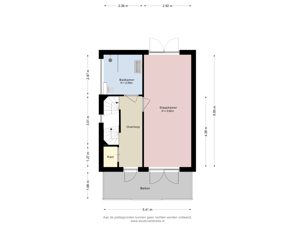 Bekijk plattegrond van Eerste verdieping van de Dinkel 16