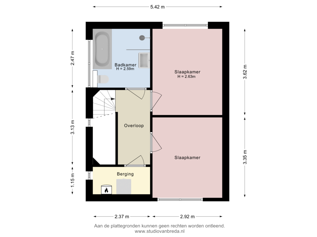 Bekijk plattegrond van Tweede verdieping van de Dinkel 16