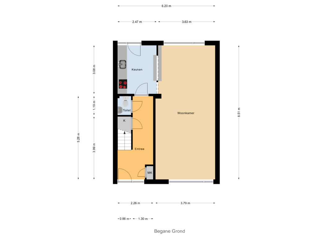 View floorplan of Begane Grond of Steynlaan 98