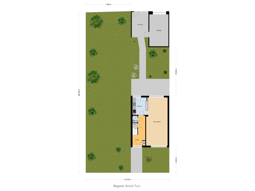 View floorplan of Begane Grond Tuin of Steynlaan 98