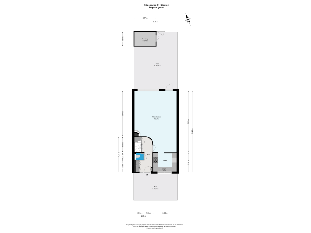 View floorplan of Begane grond of Klipperweg 3