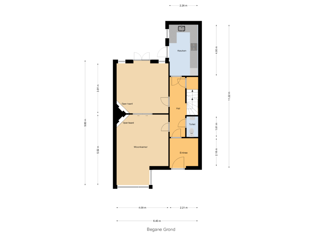 View floorplan of Begane Grond of Graafseweg 325