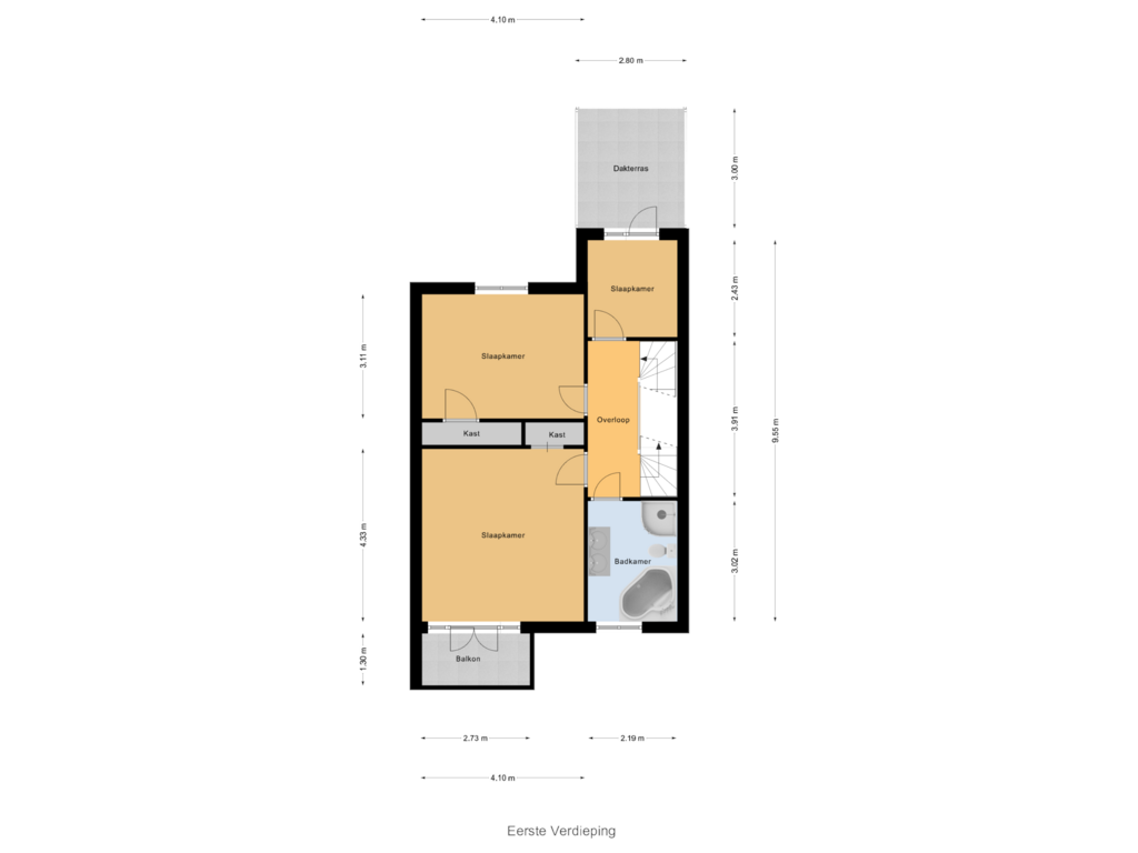 View floorplan of Eerste Verdieping of Graafseweg 325