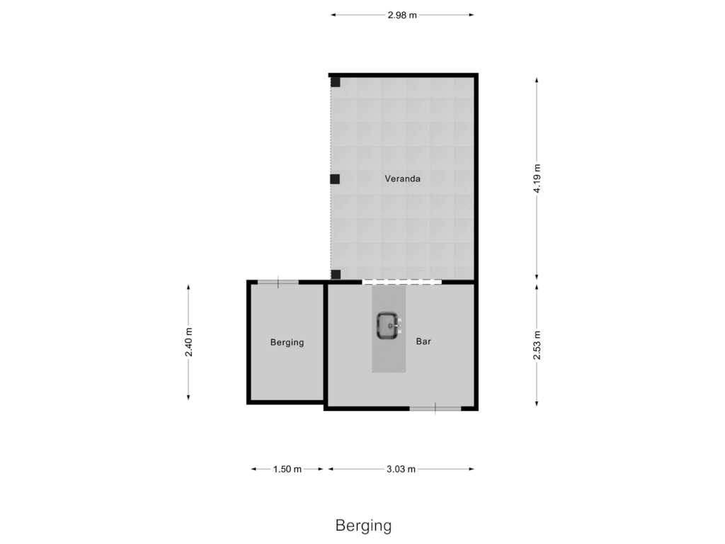 View floorplan of Berging of Graafseweg 325