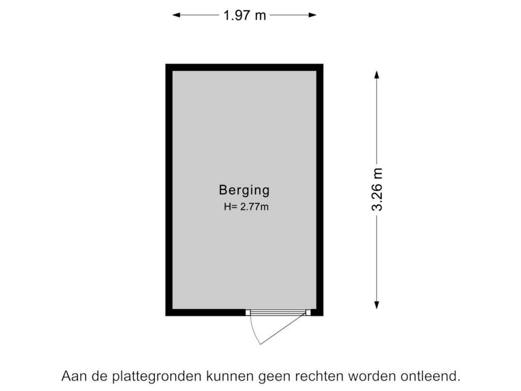 View floorplan of Berging of Tepelenburgweg 3-23