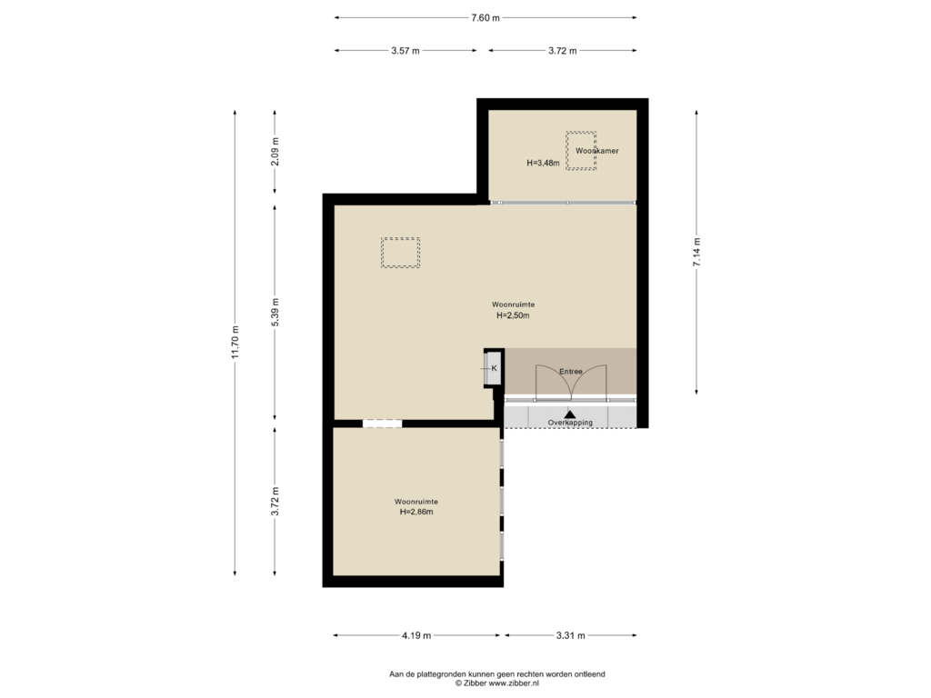 Bekijk plattegrond van Begane Grond van Posweg 253