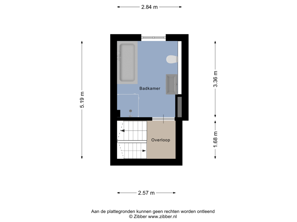 View floorplan of Eerste Verdieping of van Langeveldstraat 6