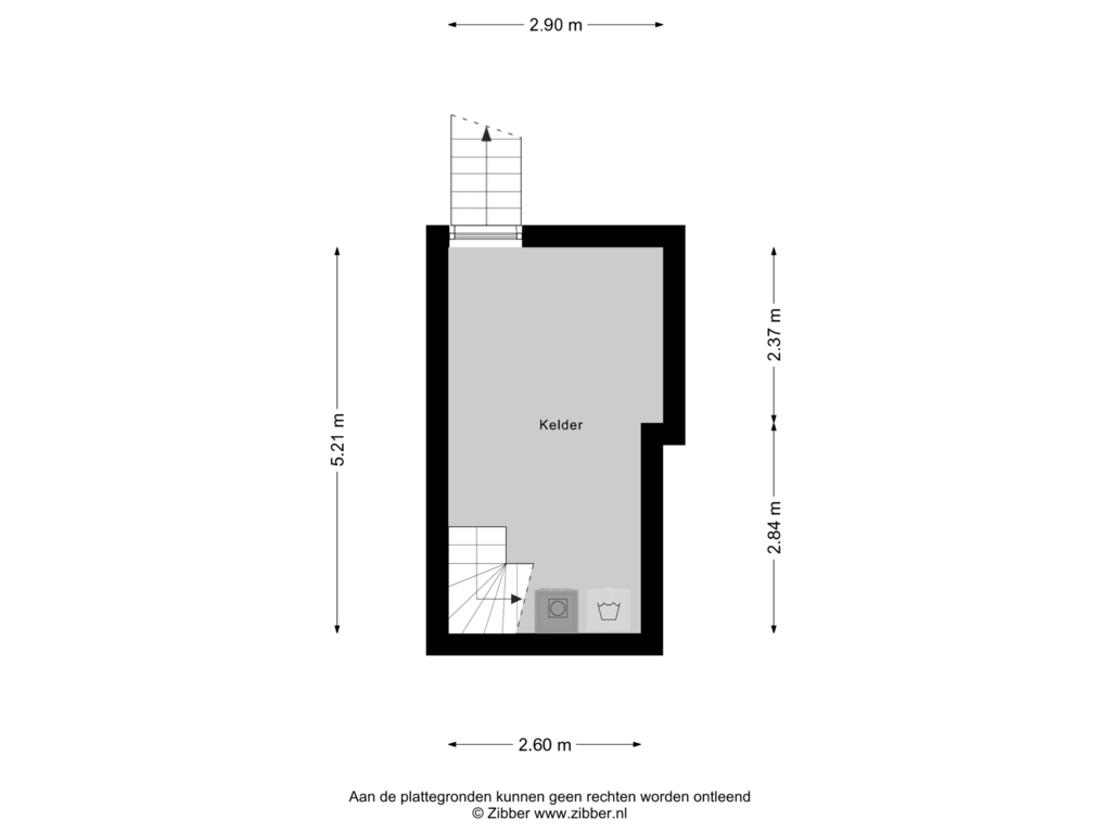 View floorplan of Kelder of van Langeveldstraat 6