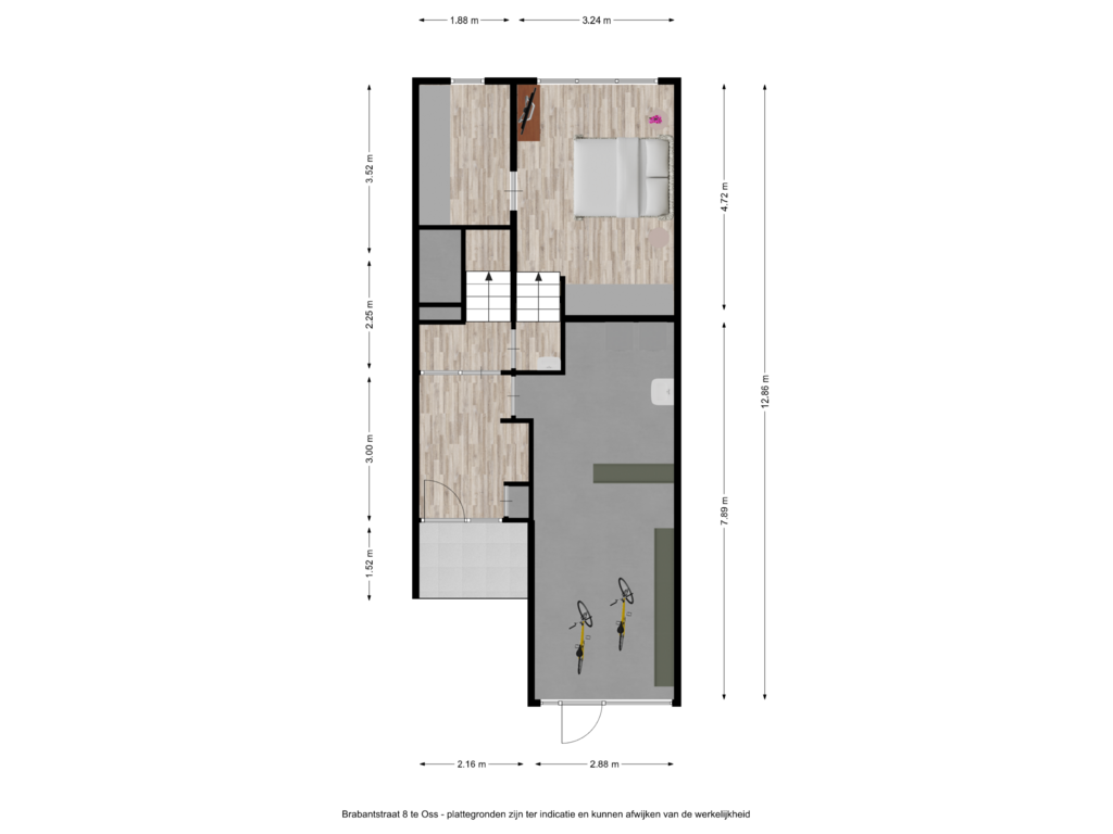 View floorplan of Brabantstraat 8 te Oss - begane grond of Brabantstraat 8