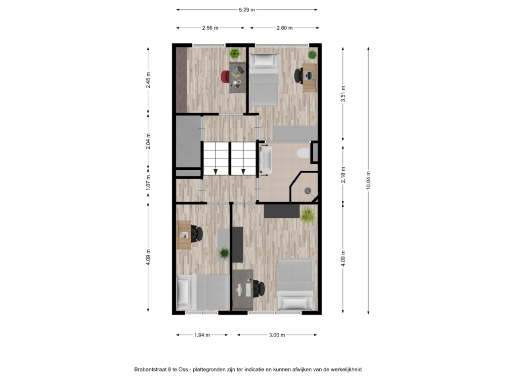 View floorplan of Brabantstraat 8 te Oss -tweede verdieping of Brabantstraat 8