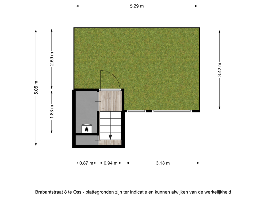 View floorplan of Brabantstraat 8 te Oss -derde verdieping of Brabantstraat 8