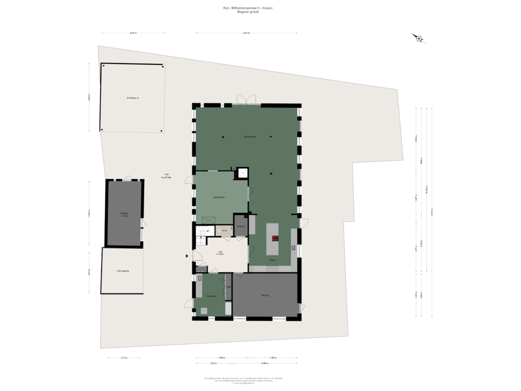 View floorplan of Begane grond of Koningin Wilhelminastraat 5