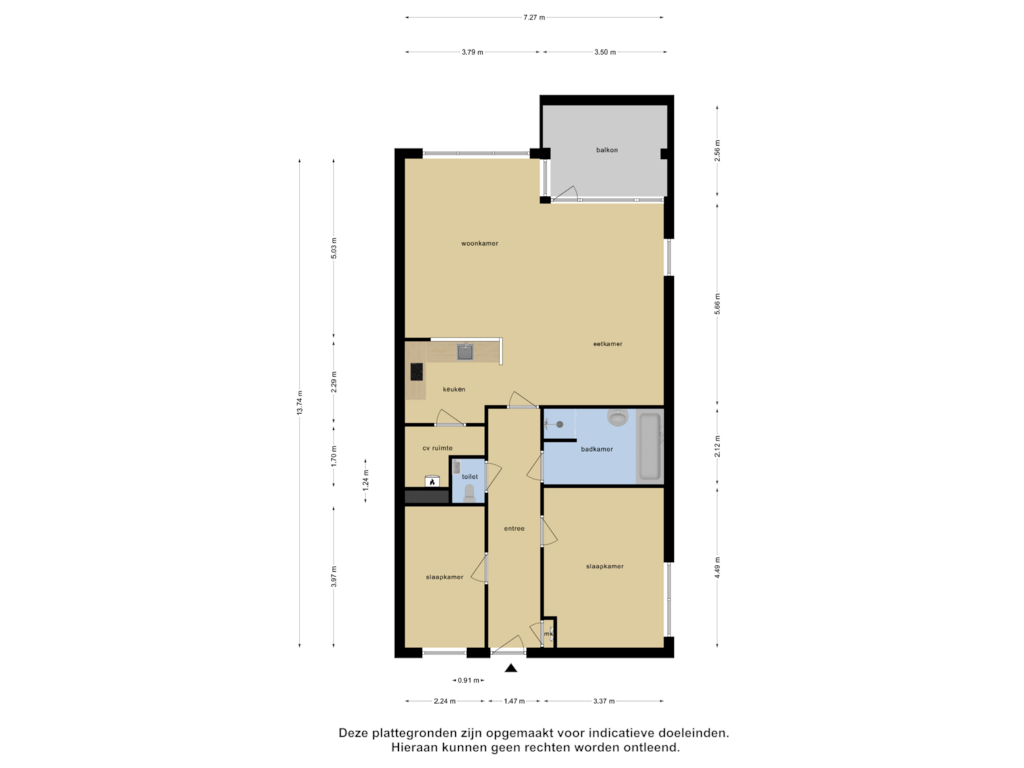 Bekijk plattegrond van Appartement van Dorpsveld 35