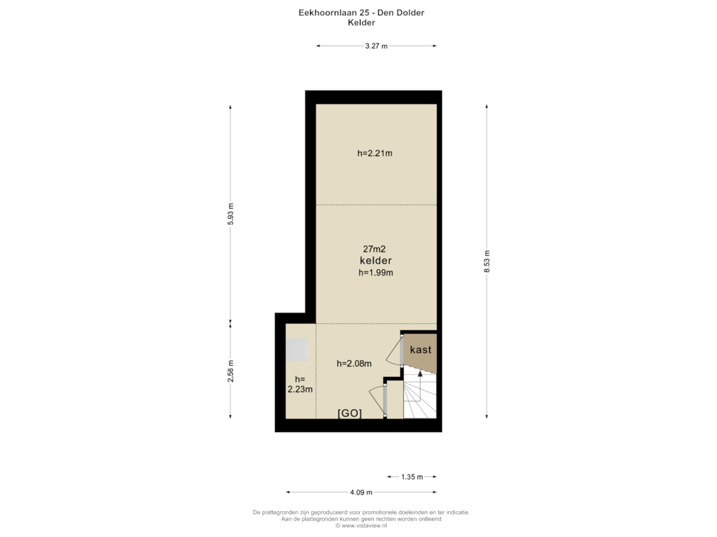 View floorplan of KELDER of Eekhoornlaan 25