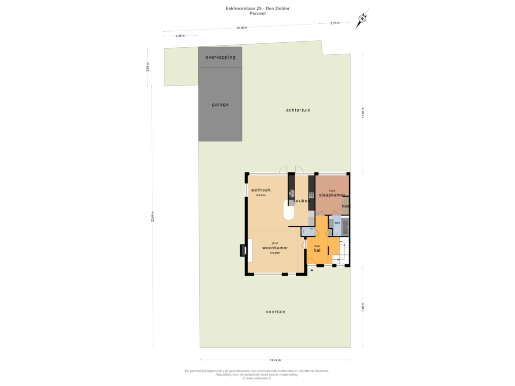 View floorplan of PERCEEL of Eekhoornlaan 25