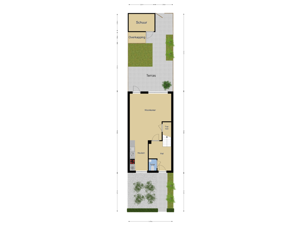 Bekijk plattegrond van Perceel overzicht van De Hoeve 38