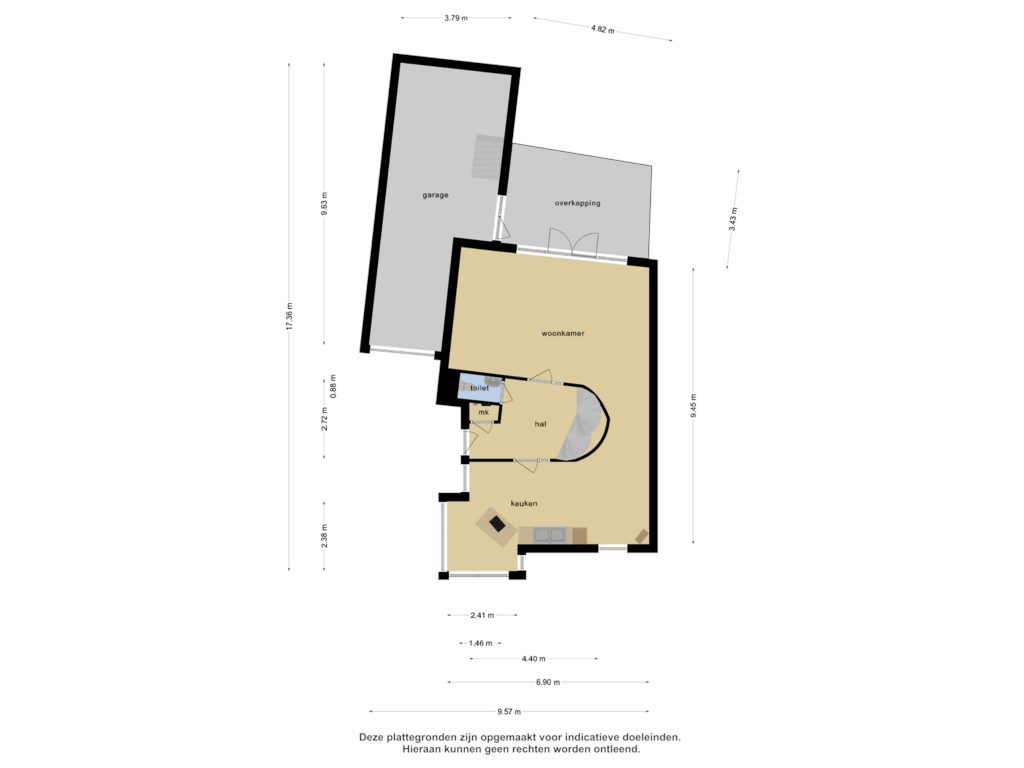 Bekijk plattegrond van Begane grond van Beukenhoven 23