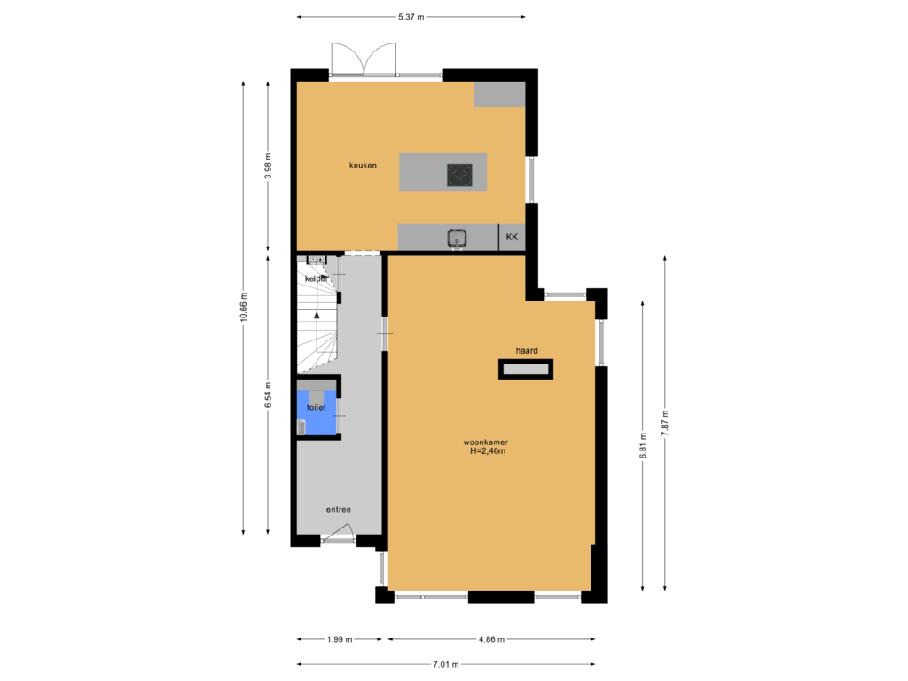 Bekijk plattegrond van Begane grond van Keizer Ottostraat 93