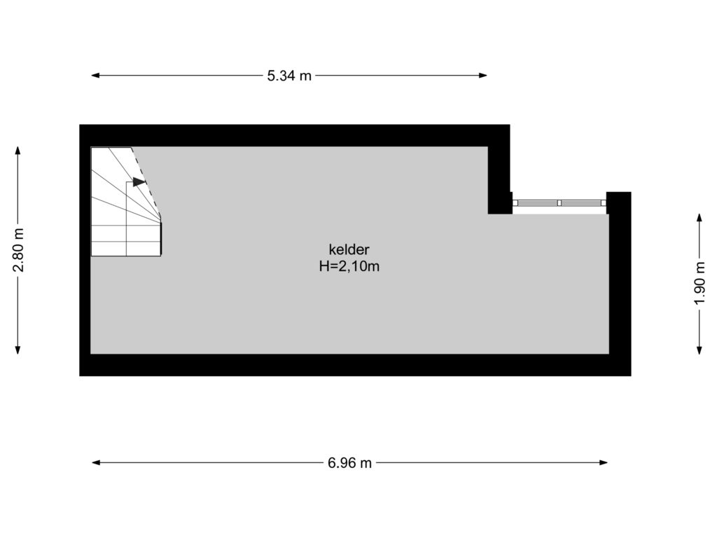 Bekijk plattegrond van Kelder van Keizer Ottostraat 93