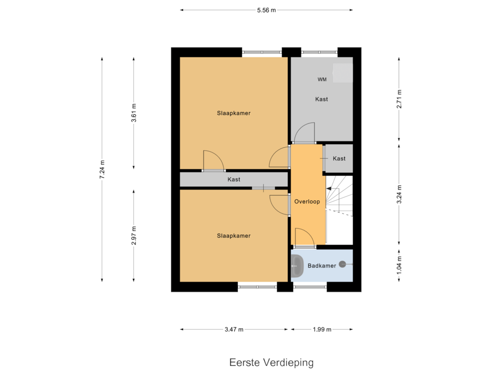 Bekijk plattegrond van Eerste Verdieping van Goselingstraat 17