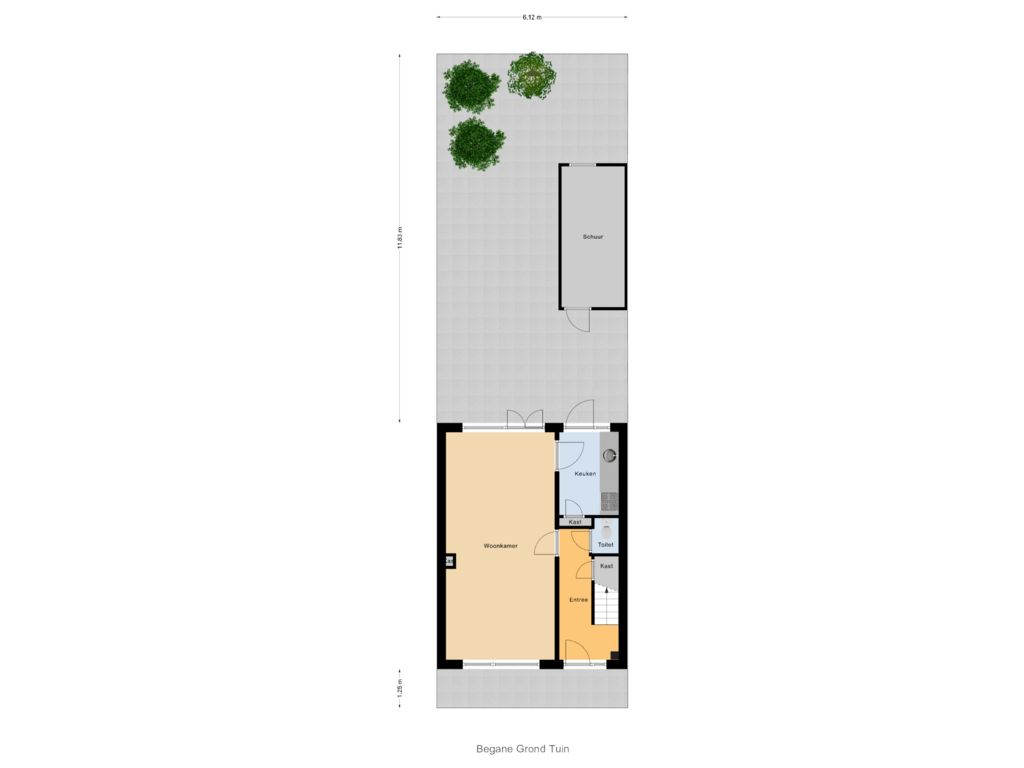 Bekijk plattegrond van Begane Grond Tuin van Goselingstraat 17