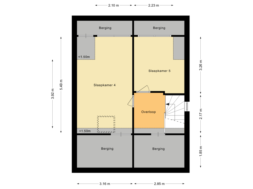 Bekijk plattegrond van Tweede verdieping van Booyenverlaat 3