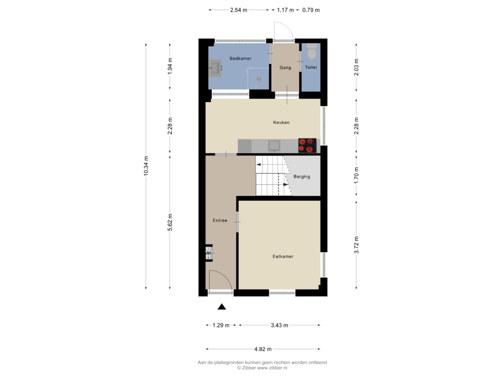 View floorplan of Begane Grond of Heuvelbrink 129