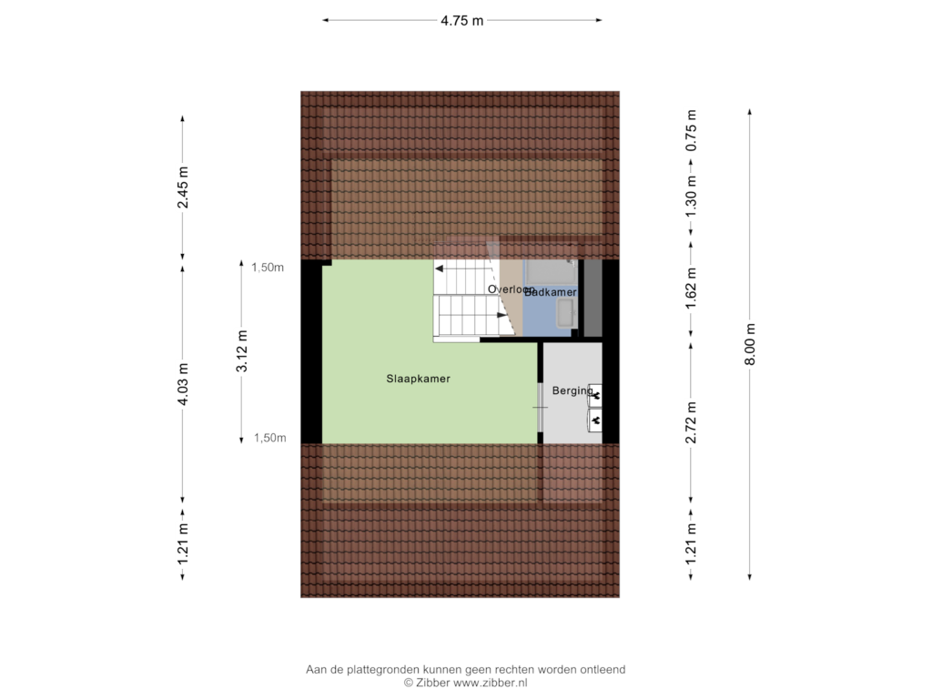 View floorplan of Derde Verdieping of Heuvelbrink 129