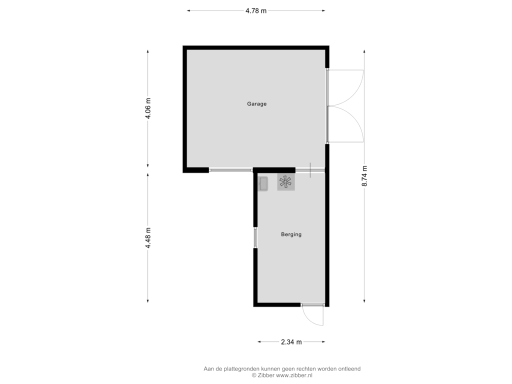 View floorplan of Garage of Heuvelbrink 129