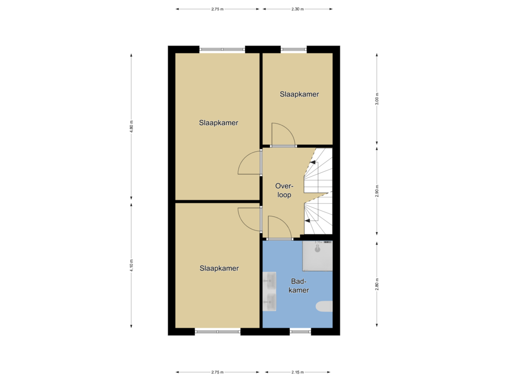 Bekijk plattegrond van 1e verdieping van Weegbree 47