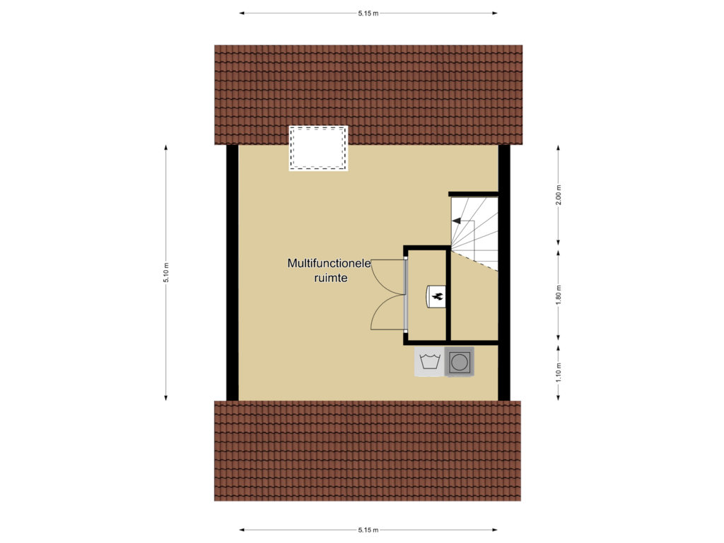 Bekijk plattegrond van 2e verdieping van Weegbree 47