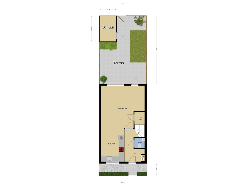 Bekijk plattegrond van Perceel overzicht van Weegbree 47