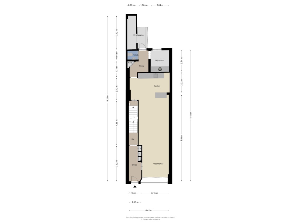 View floorplan of Begane grond of Proosdijweg 63