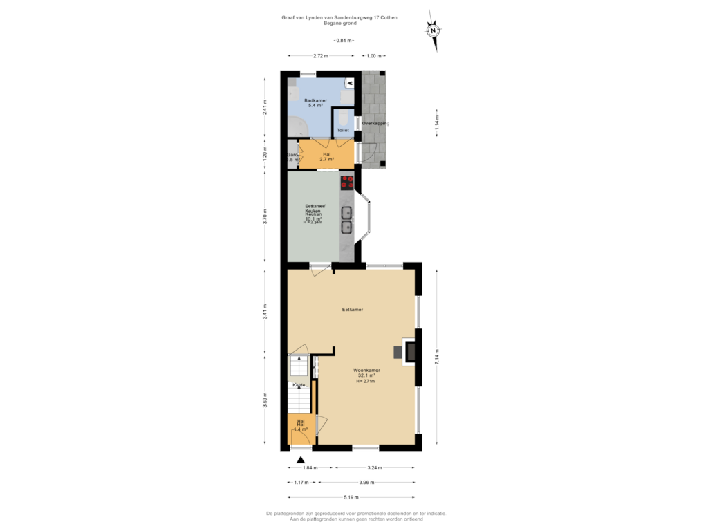 Bekijk plattegrond van Begane grond van Graaf van Lynden van Sandenburgweg 17