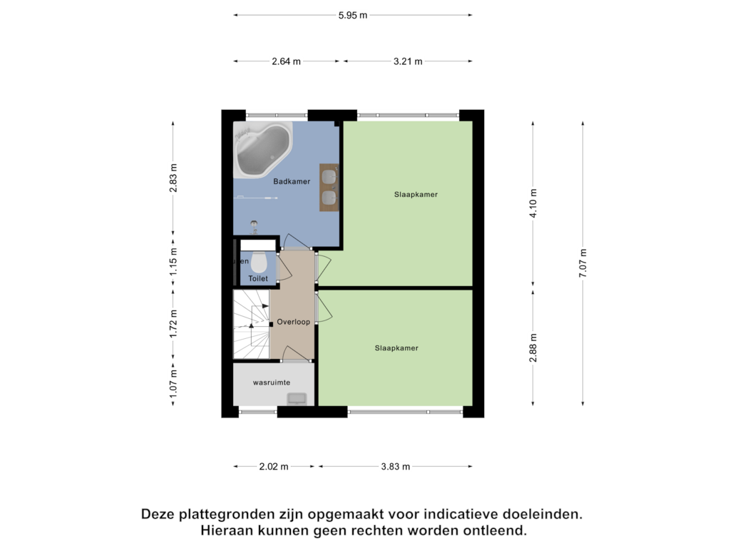 View floorplan of Eerste Verdieping of Buddlejalaan 34