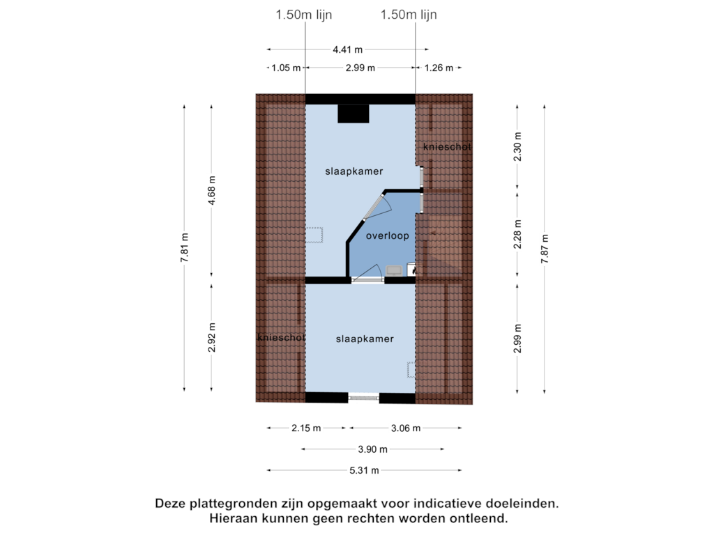 Bekijk plattegrond van 1e verdieping van Maasdijk 102