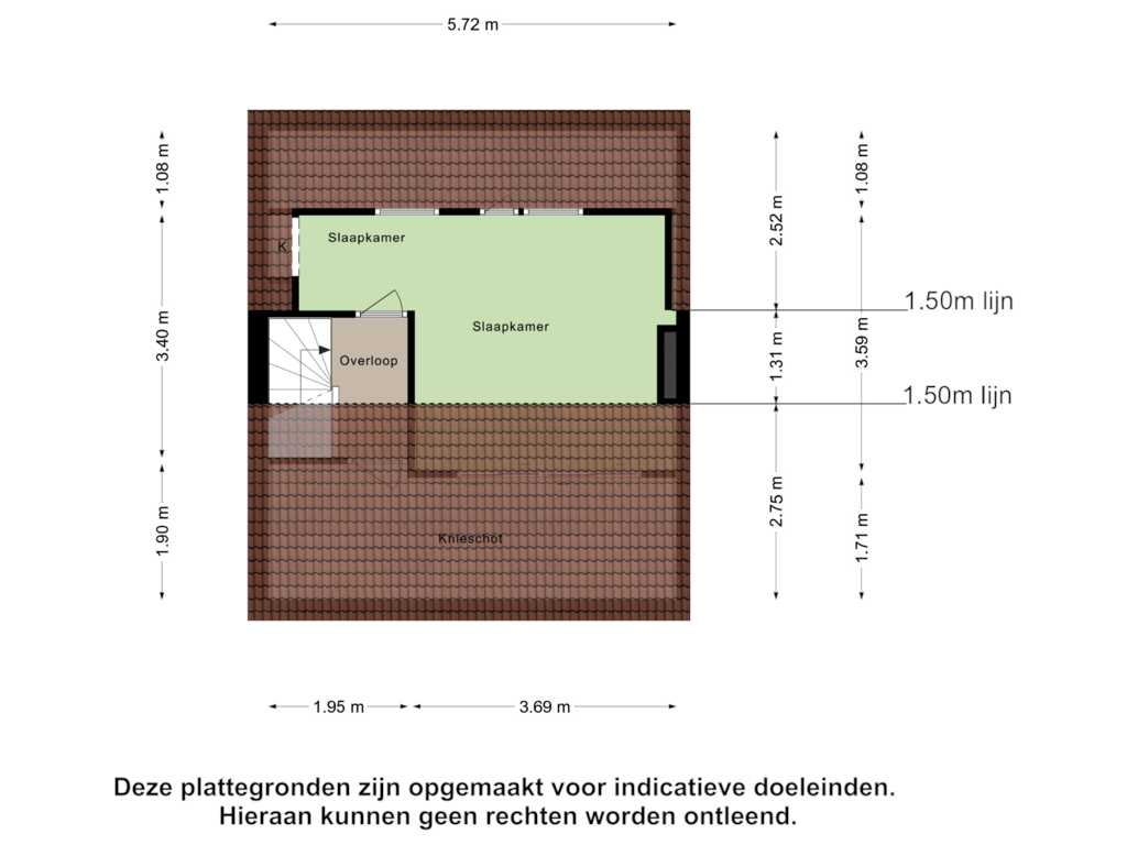 Bekijk plattegrond van Tweede verdieping van Ds. van Heusdenstraat 1