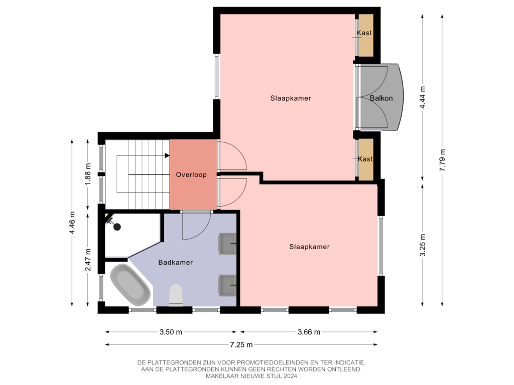 Bekijk plattegrond van 1e verdieping van Graaf Janstraat 7