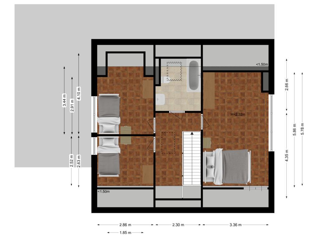 Bekijk plattegrond van Eerste verdieping van Edelhert 3