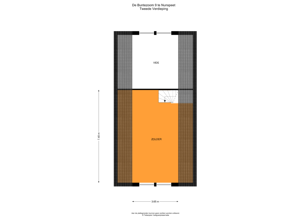 Bekijk plattegrond van Tweede Verdieping van De Buntezoom 9