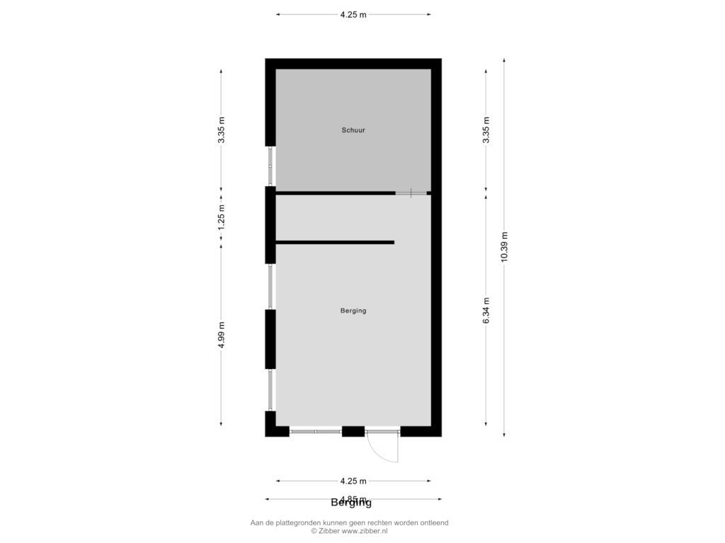 Bekijk plattegrond van Berging van Schoolweg 15