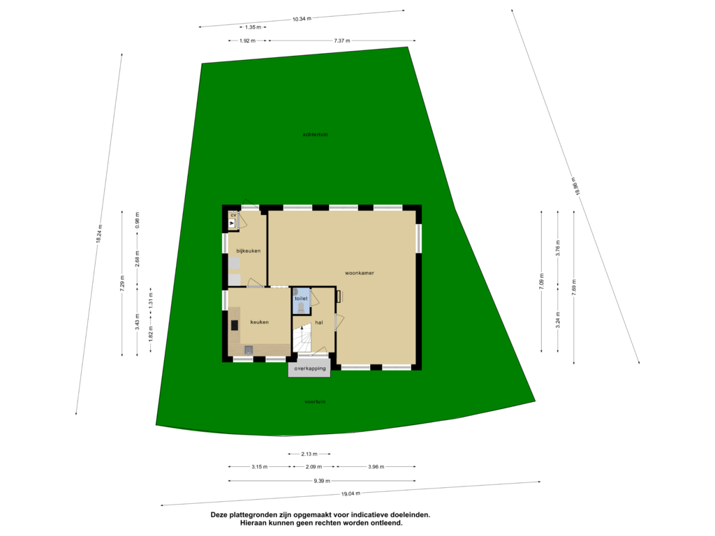 View floorplan of Begane grond of Kleine Heistraat 16-K382