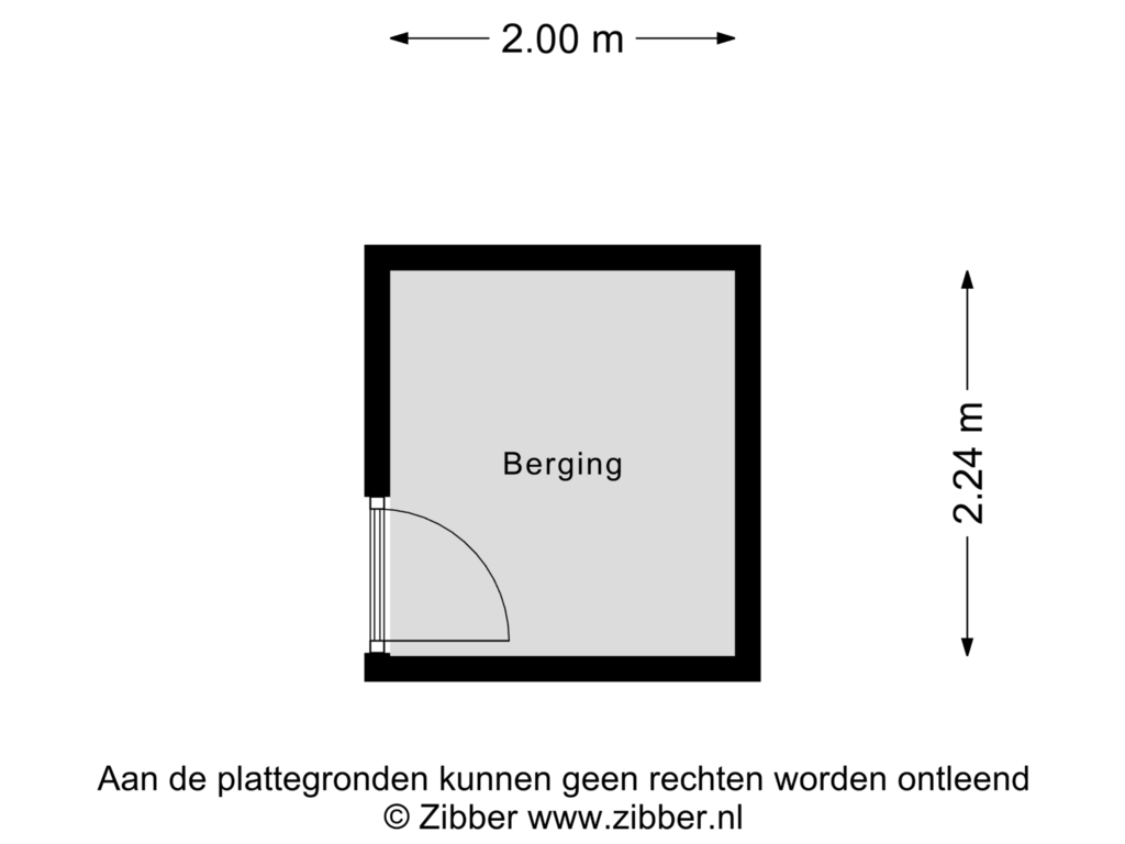 View floorplan of Berging of Ank van der Moerstraat 26