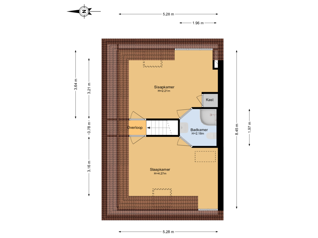 Bekijk plattegrond van 2e Verdieping van Willem de Zwijgerlaan 11