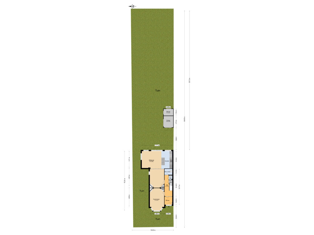 Bekijk plattegrond van Begane Grond + Tuin van Willem de Zwijgerlaan 11