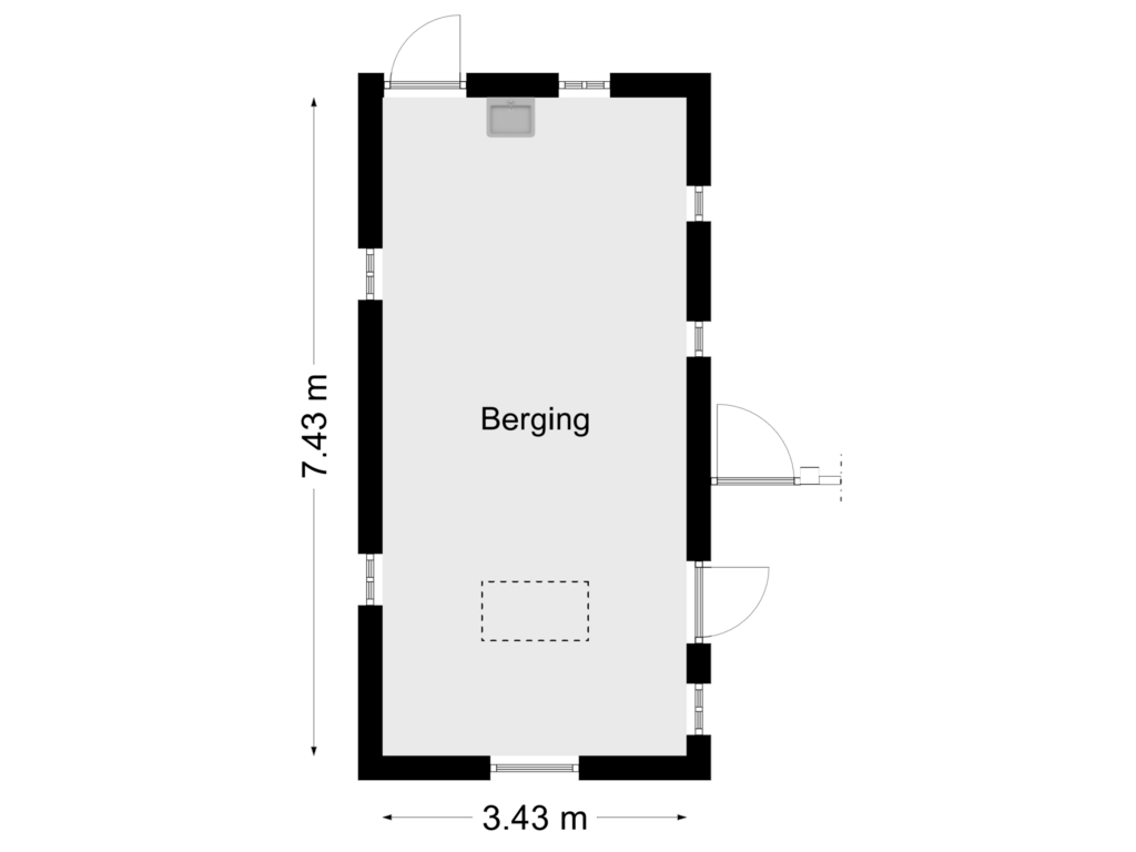 View floorplan of Schuur of Weteringdijk 89